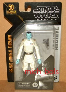 GRAND ADMIRAL THRAWN Serie Nera Archivio 6" Figurina Star Wars 2021 Ribelli - Foto 1 di 5