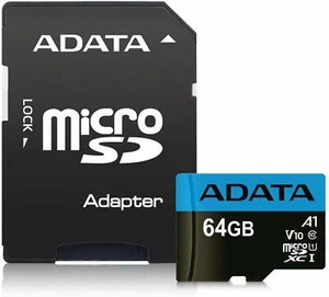 ADATA 64GB Premier Micro SDXC UHS-I Class10 MEMORY Card ADAPTER AUSDX64GUICL10A1 - Picture 1 of 4