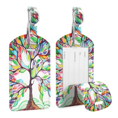 FINTIE [2 Pack] Luggage Tags Name Card Holder Travel Bag Suitcase Backpack Labels