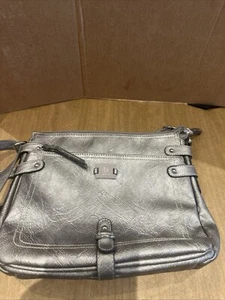 Style & Co Crossbody & Shoulder Bag Metallic Grey hb4 - Picture 1 of 6