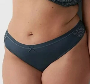 Lane Bryant Gorgeous Blue No-Show Lace Trimmed Thong Panty Plus Size 26/28, 4X - Picture 1 of 5