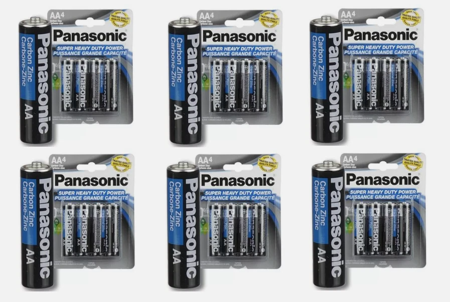 24x Panasonic Super Heavy Duty Carbono Zinco AA 55 centavos por bateria AA. - Imagem 1 de 1