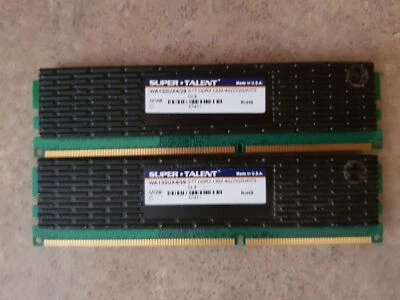 SUPER TALENT WA133UX4G9 DDR3 4GB (2X2GB) KITS DESKTOP RAM MEMORY / B3-7 - Image 1 of 3