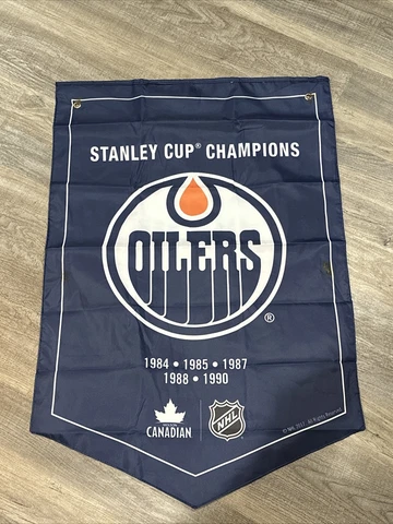 Edmonton Oilers Stanley Cup Champions Flag Banner 23X28 Inches 2017 NHL Hockey Cover
