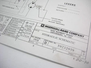 Ingersoll Rand DD90 Circuito Esquemático Hidráulico Manual Diagrama Compactador IR - Imagen 1 de 1
