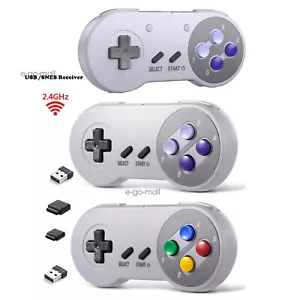Wireless SNES Controller & USB Receiver for PC MAC Raspberry Pi Windows Computer - Picture 1 of 119
