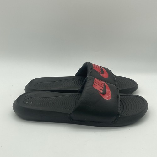 Slides Nike Benassi JDI da uomo taglia 7 nero sfida rosso 343880 060