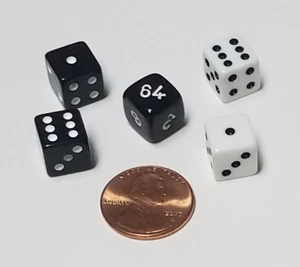 Backgammon Doubling Cube 10mm Dice Set / replacement or travel set very small - Bild 1 von 4