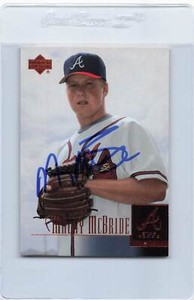 2001 Upper Deck #16 Macay McBride Braves Signed Auto *H5954