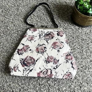 Glenda Gies Vintage Floral Evening Bag Purse Kiss Lock Clasp Closure - Picture 1 of 10