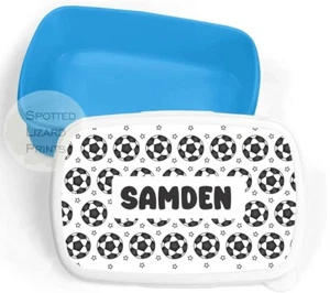 Lunch Box Personalizzato Bambini Ragazzi Ragazze Snack Scuola Lunch Box Calcio - Foto 1 di 9