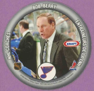 1993 93-94 KRAFT DISCS NHL COACHES ST. LOUIS BLUES BOB BERRY NNO - Picture 1 of 1