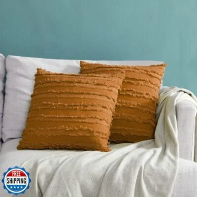 GIGIZAZA декор диван наволочки, 24 x 24 хлопок сожжен оранжевый корица S - Изображение 1 из 4