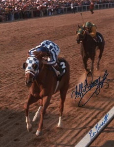 Secretariat 1973 Preakness #2 Photo  8 x 10" Signed Ron Turcotte,  Laffit Pincay - Picture 1 of 1