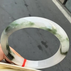 Certified Nature Grade AAA Icy Green Burma Jade jadeite bracelet bangle 59mm - Picture 1 of 12