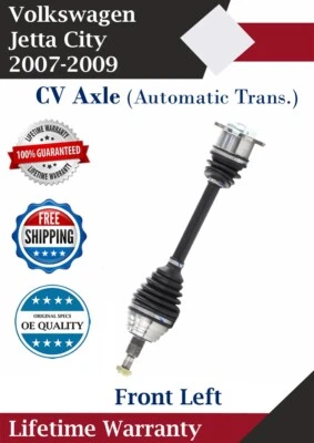 Eixo CV dianteiro esquerdo original do equipamento original para 2007-2009 VW Jetta City automático trans. Guerra vitalícia. - Imagem 1 de 4