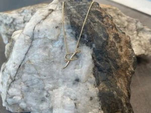 Clogau 9 kt Gelb- & Rotgold Lebensbaum Initialen Anhänger - Buchstabe F selten 18 Zoll - Bild 1 von 8
