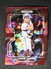 2022 Prizm Draft Picks Base Burgundy Cracked Ice #PDP55 Logan Tanner /23