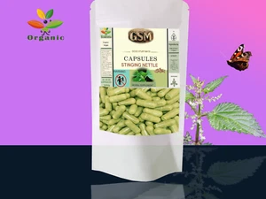 STINGING NETTLE Capsules ORGANIC Vegan 500mg NO FILLERS 100% Pure Extract - Foto 1 di 1