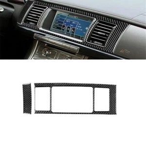 For Jaguar XF 09-11 Carbon Fiber Center Console GPS Navigation Panel Cover Trim - Foto 1 di 10