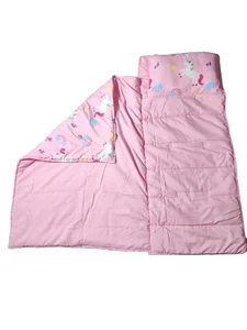 NEW 🦄 UNICORN Rainbow 🌈 Pink Nap Mat-Blanket-Sleeping Bag W/Pillow CAMPING - Picture 1 of 5