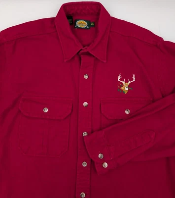 Vintage Cabelas Shirt Men's XL Red Chamois Made In USA Heavyweight Deer Hunting - Image 1 of 4