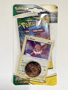 Pokemon TCG - Evolving Skies Checklane Blister Pack - Slowpoke Or Eevee Promo - Picture 1 of 3