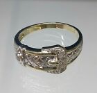 Vintage 9ct Gold Buckle Ring (real gold not filled or plated) size W  IDEAL GIFT
