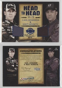 2010 Wheels Main Event Blue /75 Carl Edwards Matt Kenseth #HHCEMK HOF