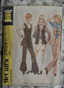 McCall's 2454 Vintage Schnittmuster Fransen Hose & Weste Gr. 7 ungeschnitten Grooy - Bild 1 von 2