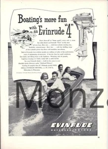 1947 Evinrude Four Outboard Motor Ad / Milwaukee WI - Picture 1 of 1