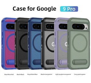 Magnetic Mag Safe Case Shockproof w/ Kickstand For Google Pixel 8 8A 8 Pro 9 Pro - Picture 1 of 50