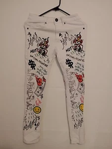 white skinny fit jeans for boys. With multiple colors - Picture 1 of 7