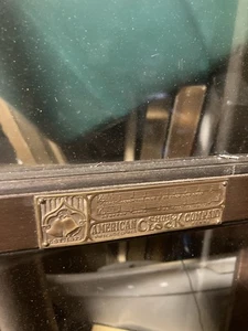 American Chime Clock Company Philadelphia Orig 3” Brass Hangtag Advertisement - Picture 1 of 2