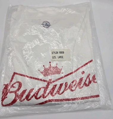Camiseta De Colección Budweiser Cerveza Talla Grande King Of Beers Logo Delta Etiqueta Nueva Nueva de Lote Antiguo Foto 1 de 4