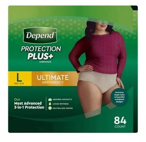 Depend Protection Plus Ultimate Underwear for Women Large 84ct - Picture 1 of 1