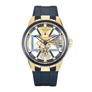 Reloj Ejecutivo Ulysse Nardin 42MM Transparente Índice Marcadores de Hora Dial Oro Rosa - Imagen 1 de 10