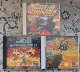 TurboGrafx 16 CD Ys III, Ys 1&2, Gate of Thunder Lot Bundle