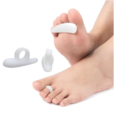 4x Silikon Gel Zehenspreizer Hammerzehenpolster Korrektur Hallux Valgus Polster - Bild 1 von 4