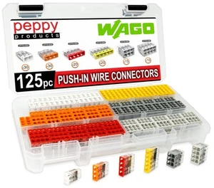 WAGO 2773 Dadi a Parete 125pz Kit Assortimento Connettore Filo Push-in con Custodia | S... - Foto 1 di 5