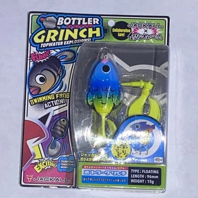 JACKALL Fishing Collaboration Lure Frog Bottler Grinch Tsuriyoka-kun Color Japan - Image 1 of 2