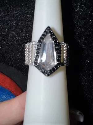 Anillo Bomb Party UNTAMED Talla 5 Don't Pet Me" Arenisca de Ónix sobre Rodio Foto 1 de 4