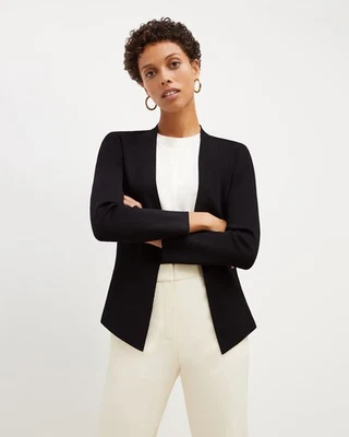 MM Lafleur The Woolf Jardigan Open Front Cardigan Black Medium Business Career - Image 1 of 4