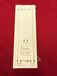 Vintage Forstner 12K Gold Filled Necklace On Card - Picture 1 of 2