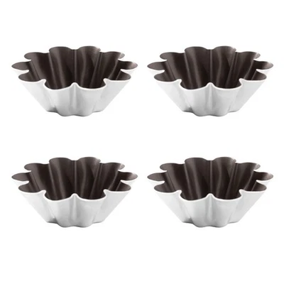 4Pcs Eggs Tart Molds Tiny Pie Tartlets Dessert Molds Aluminium Small Tart Pans - Image 1 of 4