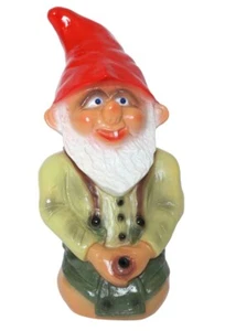 Gartenzwerg Seppel kniend Wasserspiel Höhe 32 cm Wasserspeier Zwerg Teichfigur - Bild 1 von 4