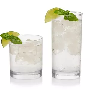 Province 24-Piece Tumbler and Rocks Glass Set, Elegant Drinkware Glasses Set - Picture 1 of 9