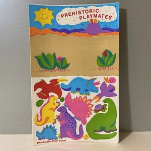Vintage Sandylion Aufkleber prähistorische Spielkameraden Dinosaurier Maxi Aktivität Blatt - Bild 1 von 5