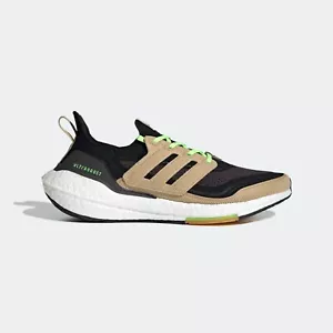 Men's Adidas UltraBoost 21 Running Shoes GX5254 Black Brown Green Mens Size 7.5 - Picture 1 of 8
