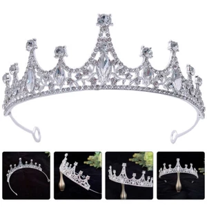 Crown Decorative Rhinestone Headdress Party Headband Headpieces Decoration - Picture 1 of 8